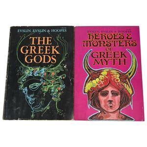 SET VTG 70s PB Books "The Greek Gods" "Heroes & Monsters" Evslin Evslin & Hoopes